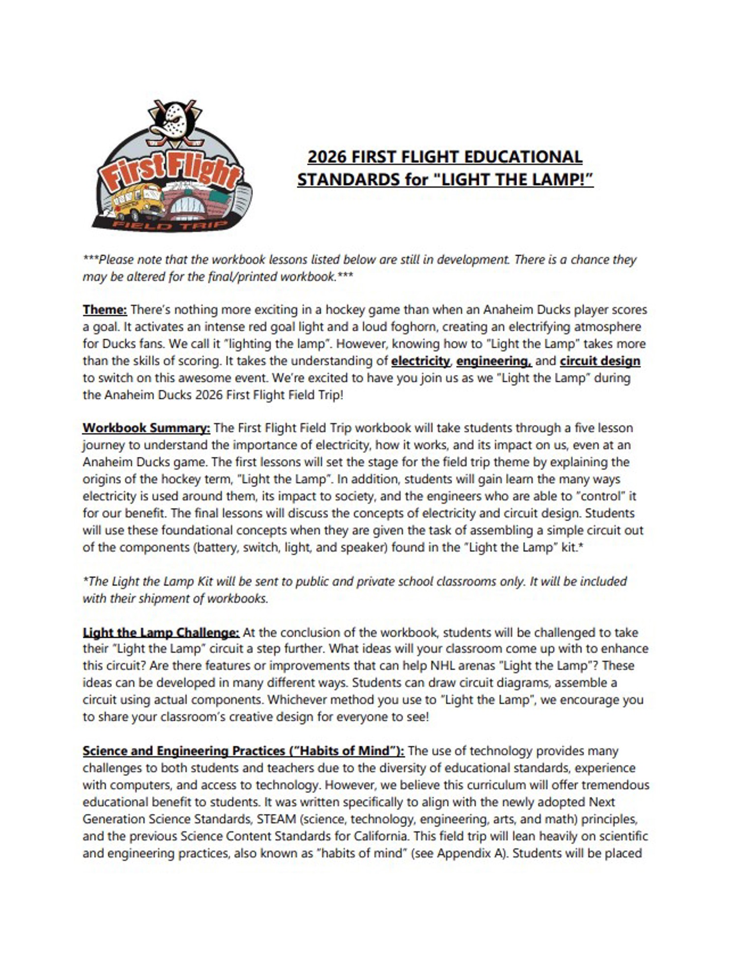 2026 FFFT Educational Standards