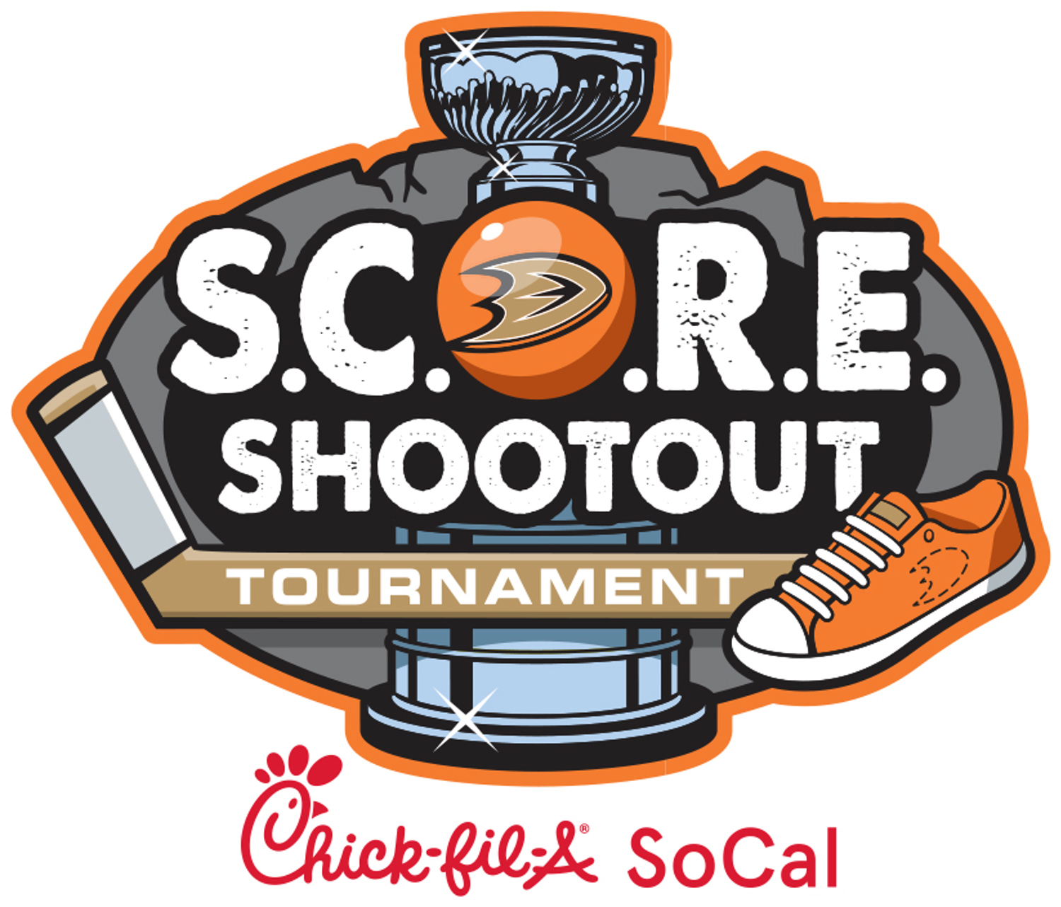 SCORE Shootout Tournament Logo presented by Chic Fil A SoCal