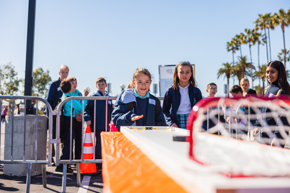 Students test friction experiment
